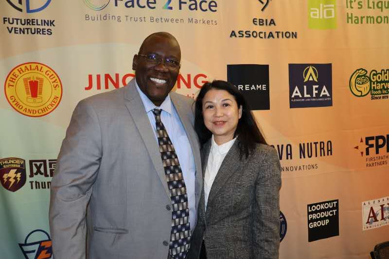 Gilbert Buchanan with Living Pod CFO Jessica at California Business Leadership Summit